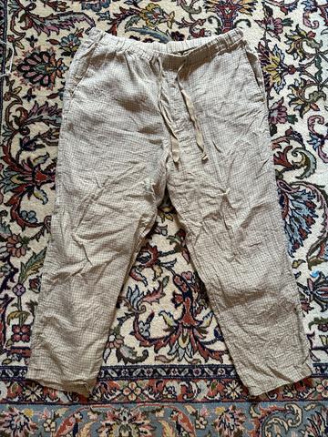Linen gingham pants