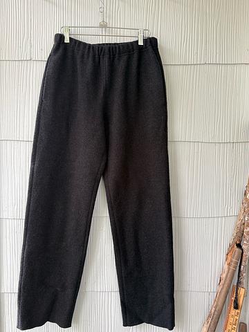 Black wool pants