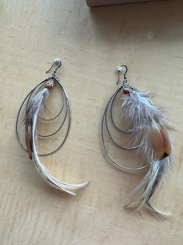 Sterling Silver Feather Earrings