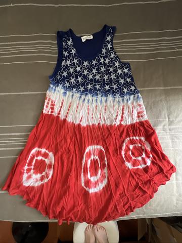 red white & blue tent dress