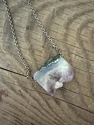Purple gem necklace