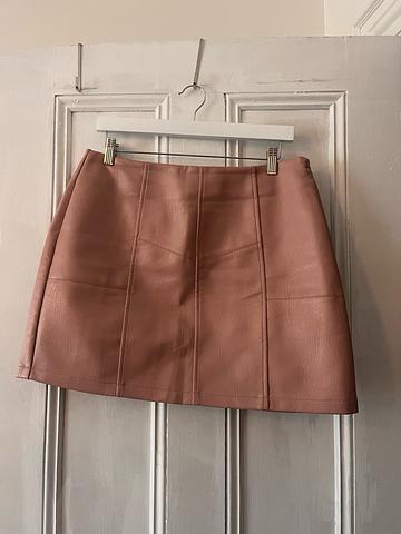 Faux Leather Mini Skirt