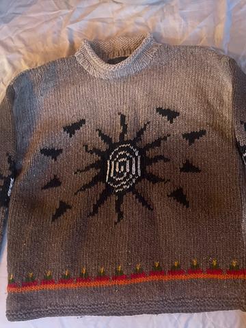 Spiral sun Wool sweater