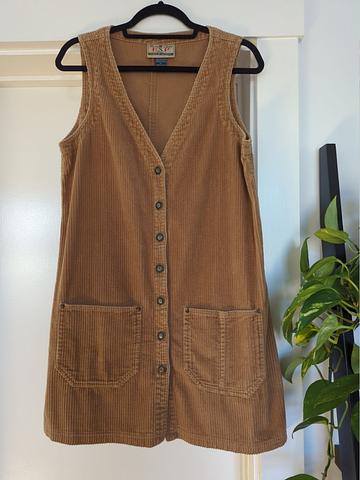 Corduroy jumper dress