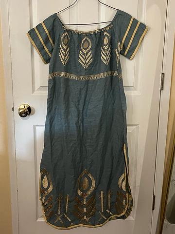 Embroidered Linen Dress