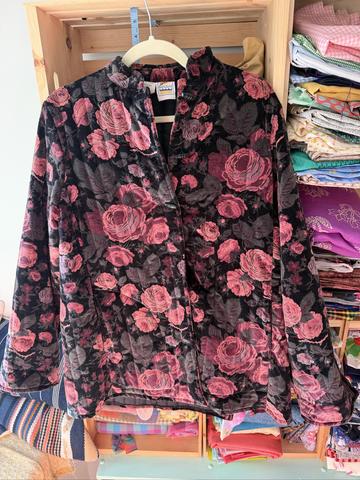 Anita S’s Sun’n Sand Quilted Velvet Floral Jacket