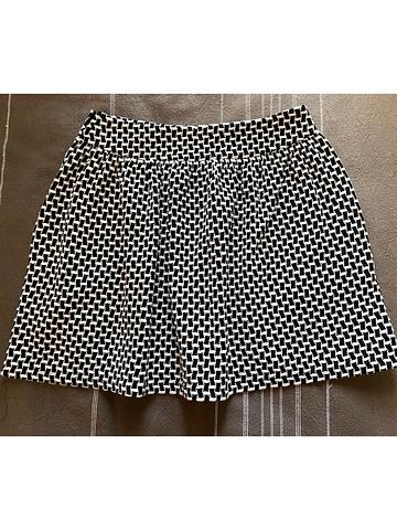 black and white patterned skirt