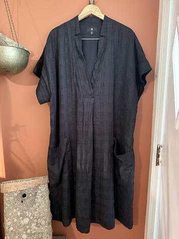 Textured Linen Cotton Blend Dress