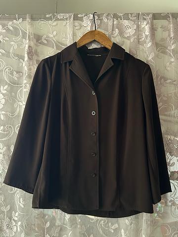 Chocolate brown button down