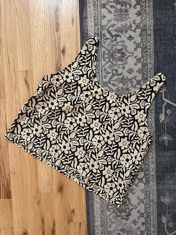 Garden Block Print Tank Top