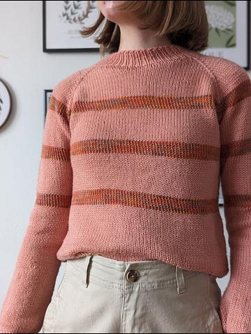 Handknit striped sweater