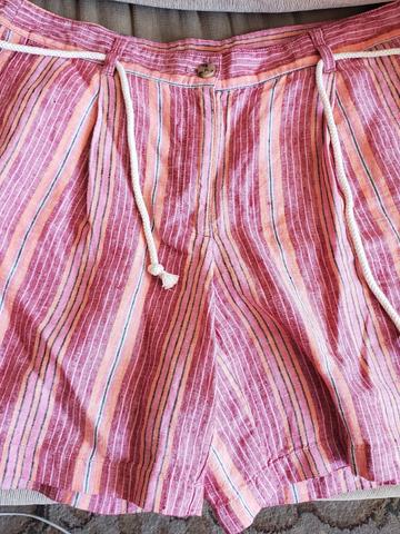Striped Linen Shorts NWT