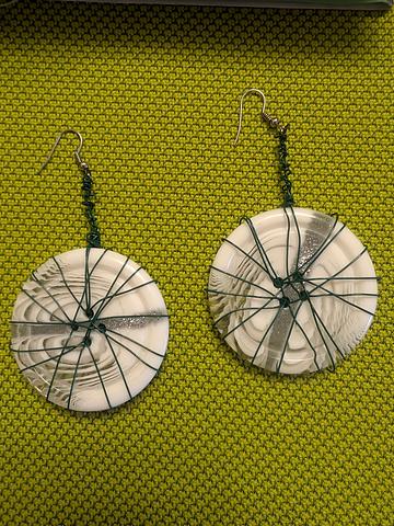 Oversized button earrings