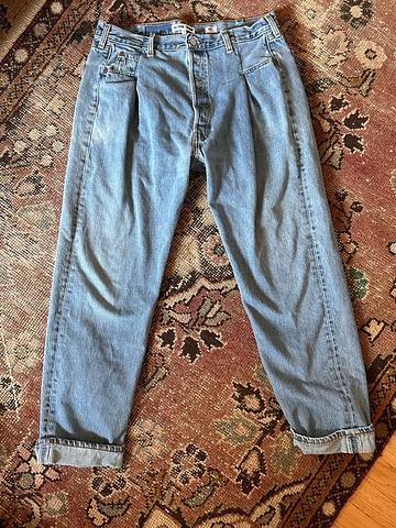 Pleated Vintage Denim