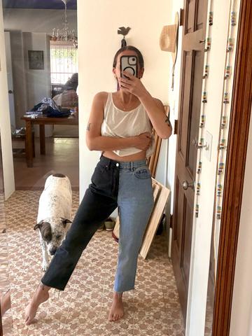 Two tone jeans!