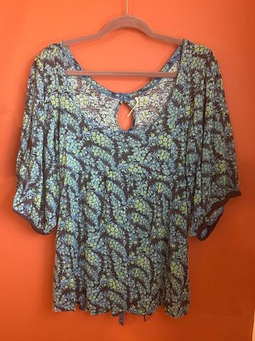 Scoop Neck Poof Sleeve Top