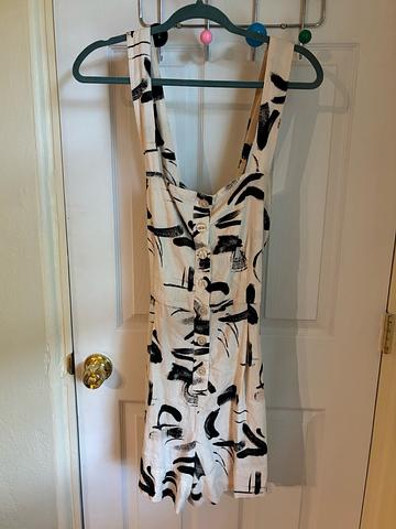 Abstract brush stroke romper
