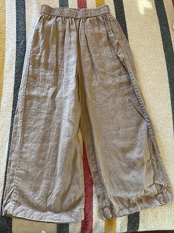 Wide Leg Pull Linen Pant