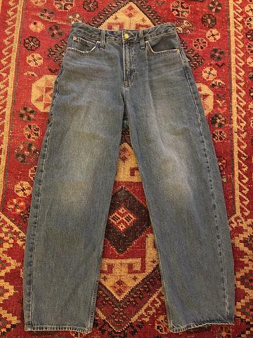 curvy barrel high rise jeans