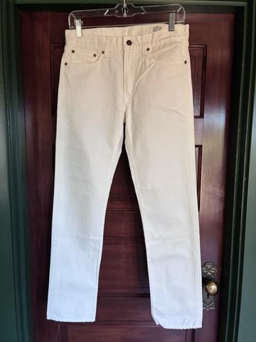 white denim jeans