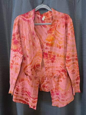 Autumnal geode cardigan