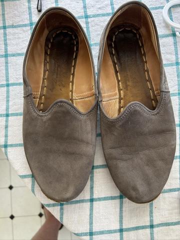 Gray Suede Flats