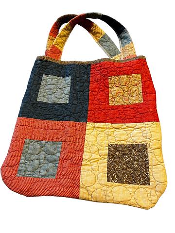 Upcycled vintage quilt tote