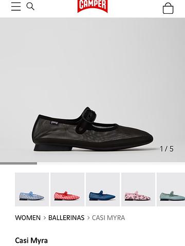 Casi Myra ballerina mesh mary jane flats