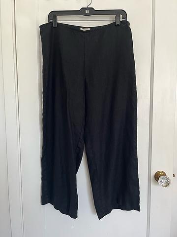 Eileen Fisher cropped wide leg linen pants