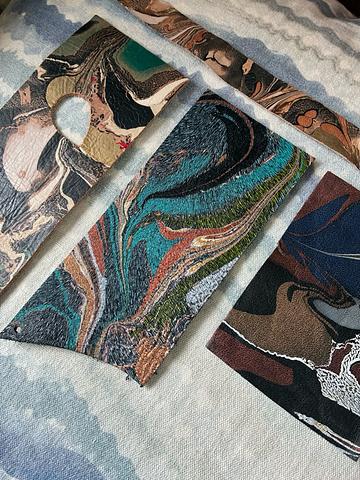 Marbled leather