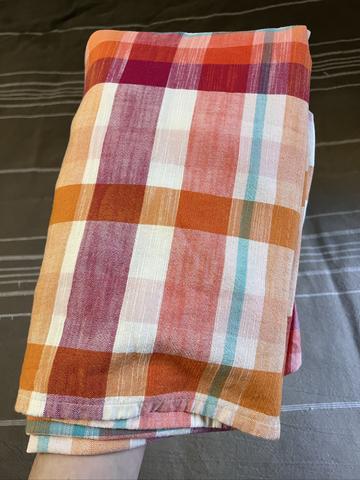 plaid cotton tablecloth