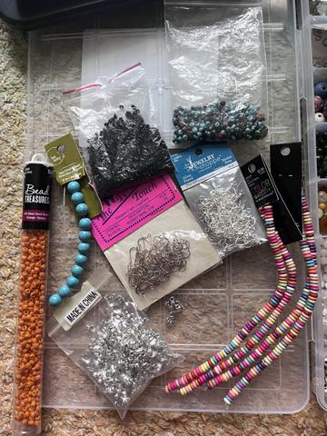 Assorted jewelry supplies
