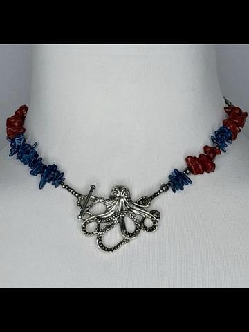 Octopus corral chocker necklace