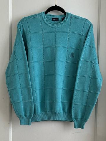 100% Cotton Windowpane Sweater