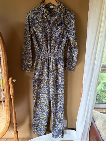 Paisley Cord Jumpsuit
