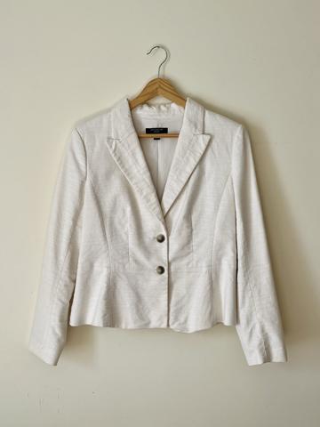 Textured White Jacket / Blazer