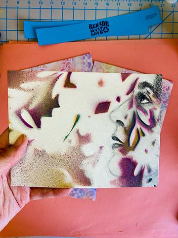 Reject pile mail art (set of 4, A7)