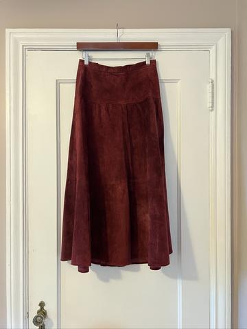 Suede Leather Skirt