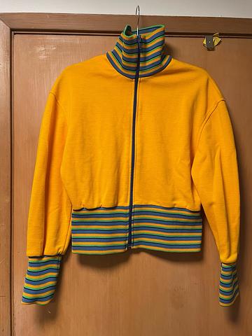 Knit cropped zip jacket