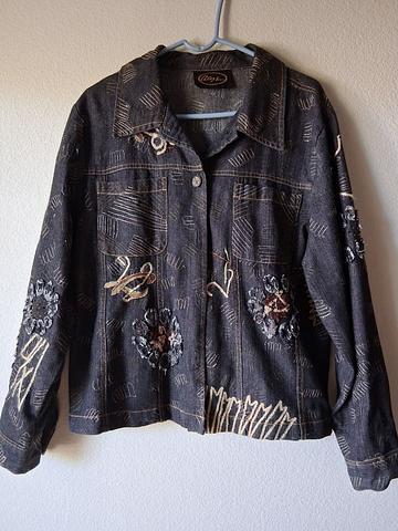 Embroidered Doodle Denim Jacket
