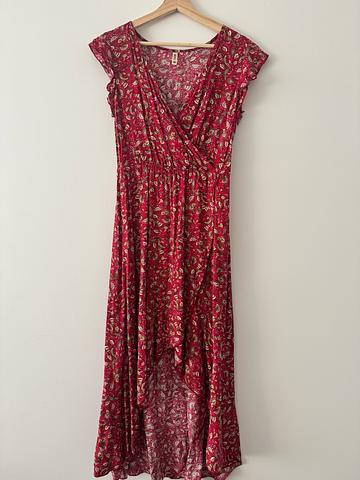 Floral faux wrap dress