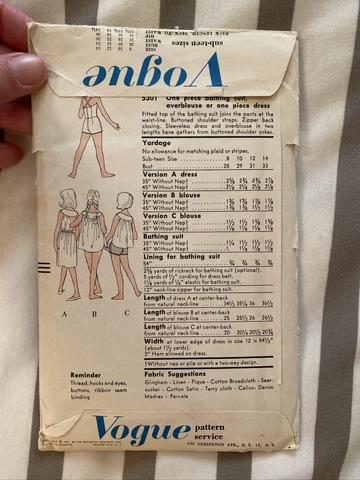 60s Bathing suit/overblouse and dress