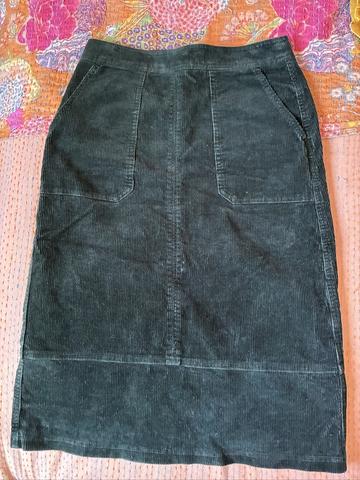 Boden Womens Dark Green Corduroy Midi Pencil Skirt Size US 4