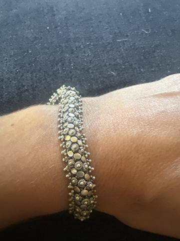 Silver textured ethnic
