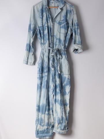 Tie-dyed cotton jumpsuit