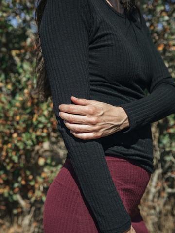 Ribbed Long Sleeve Crew