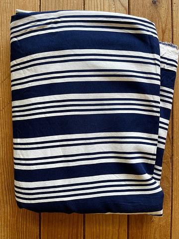 Blue/black striped lightweight fabric