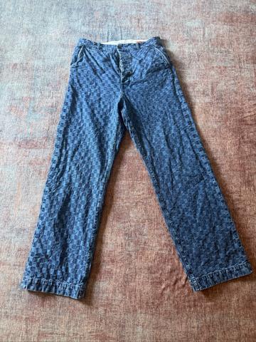 Logan washed indigo check