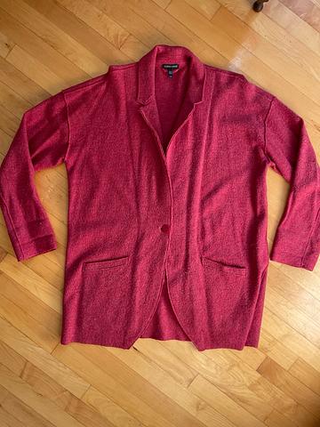 boiled wool cardigan