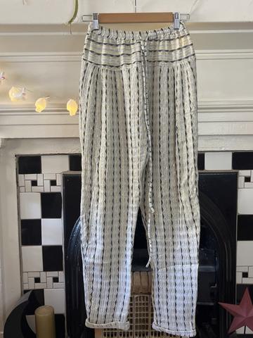 Metallic Printed Pants